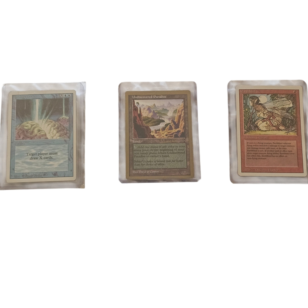 Vintage MTG Card Lot Undiscovered Paradise Brain Geyser Earthbind
